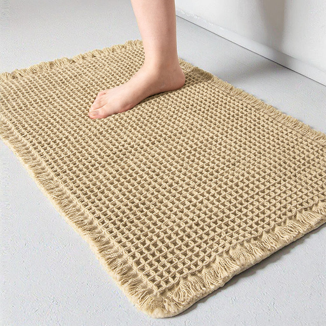 Modern Minimalist Waffle Floor Mat for Bathroom
