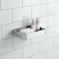 Modern and Simple Single Layer 304 Stainless Steel Square Storage Rack
