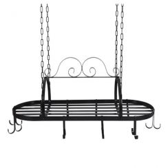 Iron Ceiling Mount Bathroom Storage Hook Racks